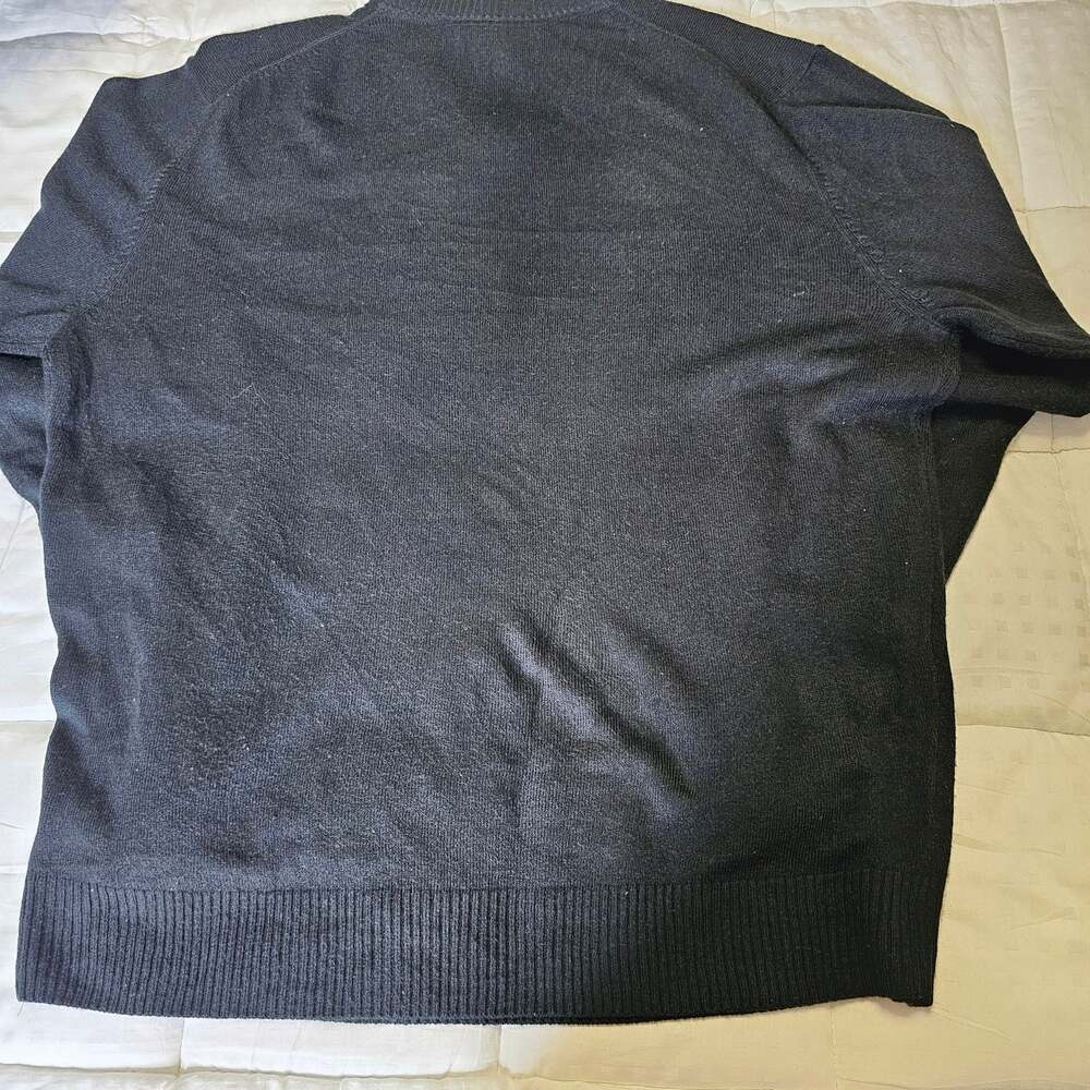 U.S. Polo Assn. Men's XL Black V-Neck Sweater Red Pony Logo Long Sleeve - Picture 5 of 7